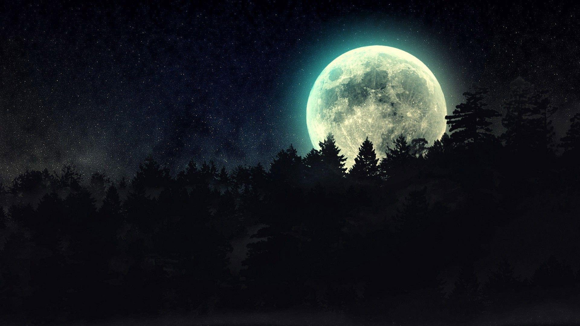 Aesthetic Night Moon Wallpapers Wallpaper Cave