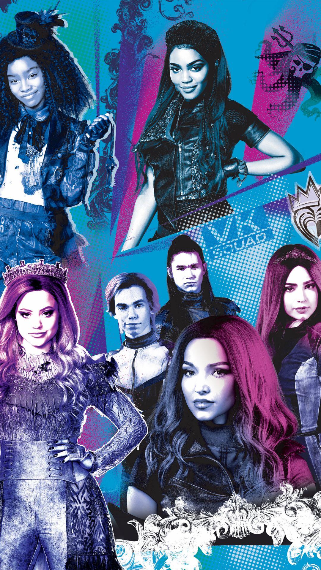Mal Descendants 3 Blue And Purple Wallpapers Wallpaper Cave