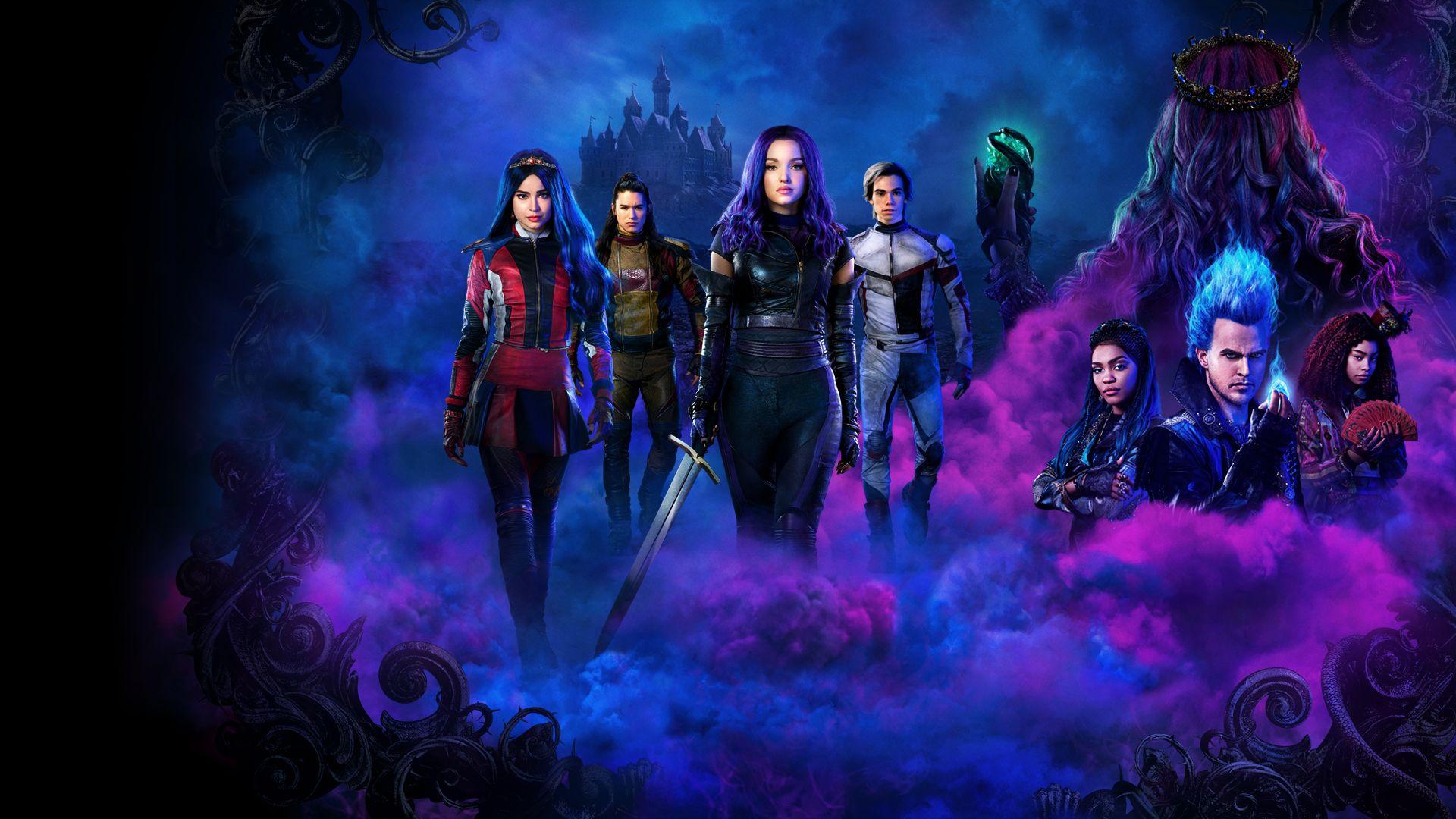 Mal Descendants 3 Blue And Purple Wallpapers Wallpaper Cave