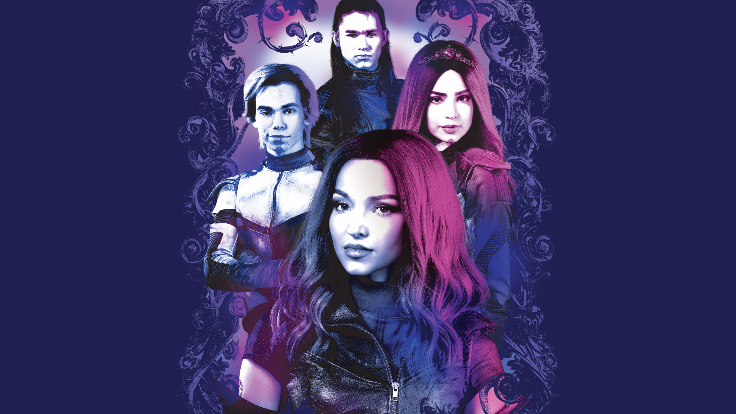 Mal Descendants 3 Blue And Purple Wallpapers Wallpaper Cave