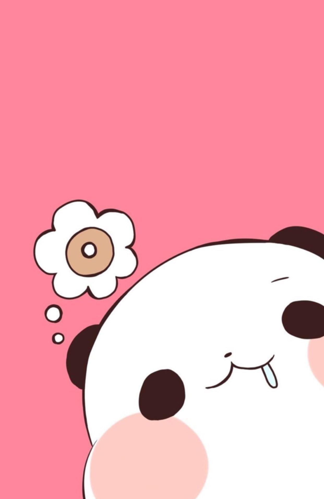 Kawaii Pink Panda Wallpapers Wallpaper Cave