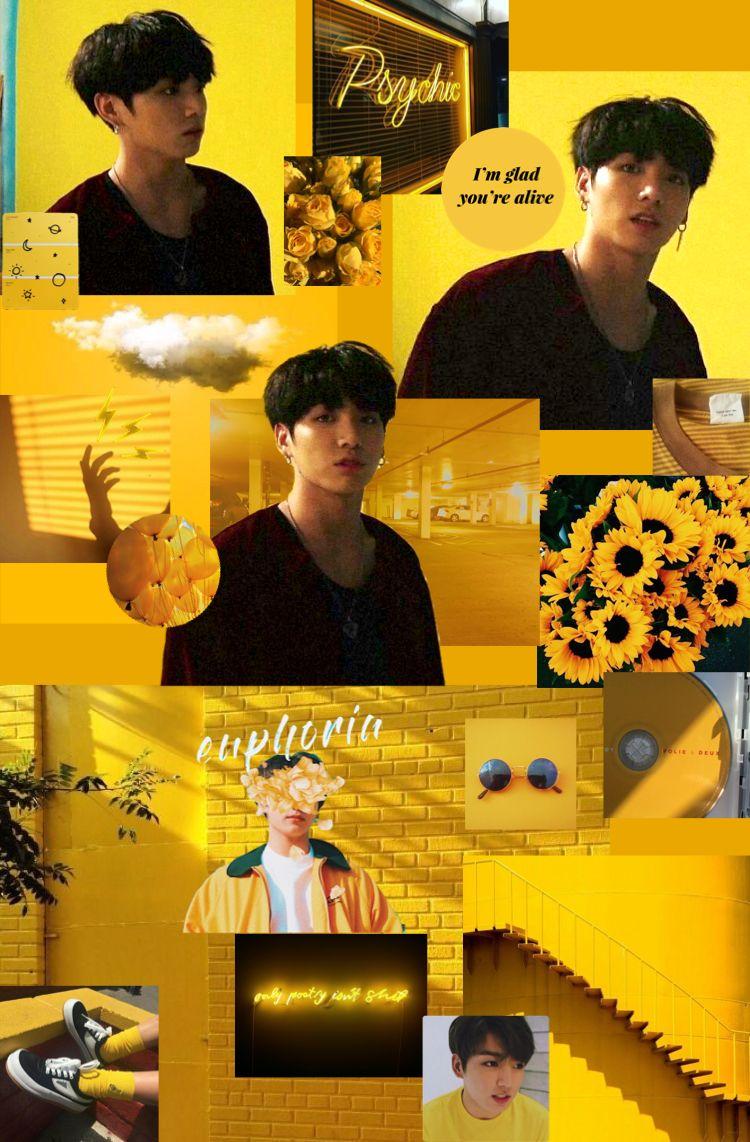 Jungkook Yellow Aesthetic Wallpapers Wallpaper Cave