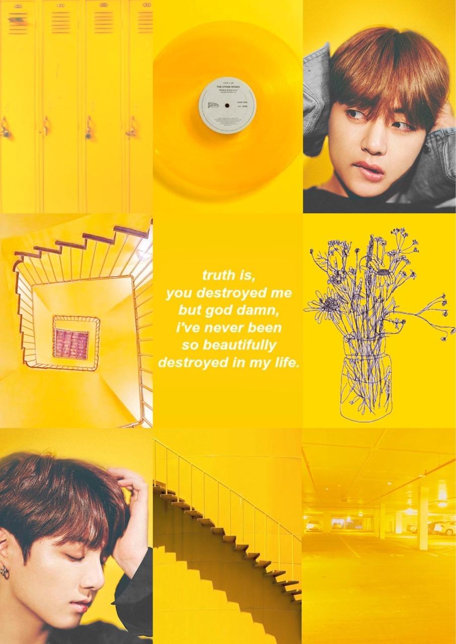 Bts Jimin Yellow Aesthetic Wallpaper Iphone Quotes and Wallpaper I
