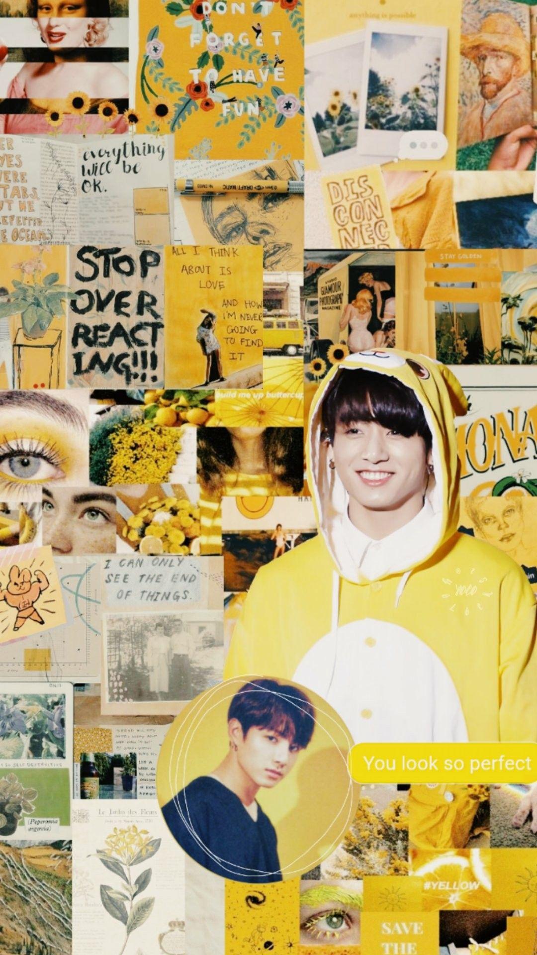 Jungkook Yellow Aesthetic Wallpapers Wallpaper Cave