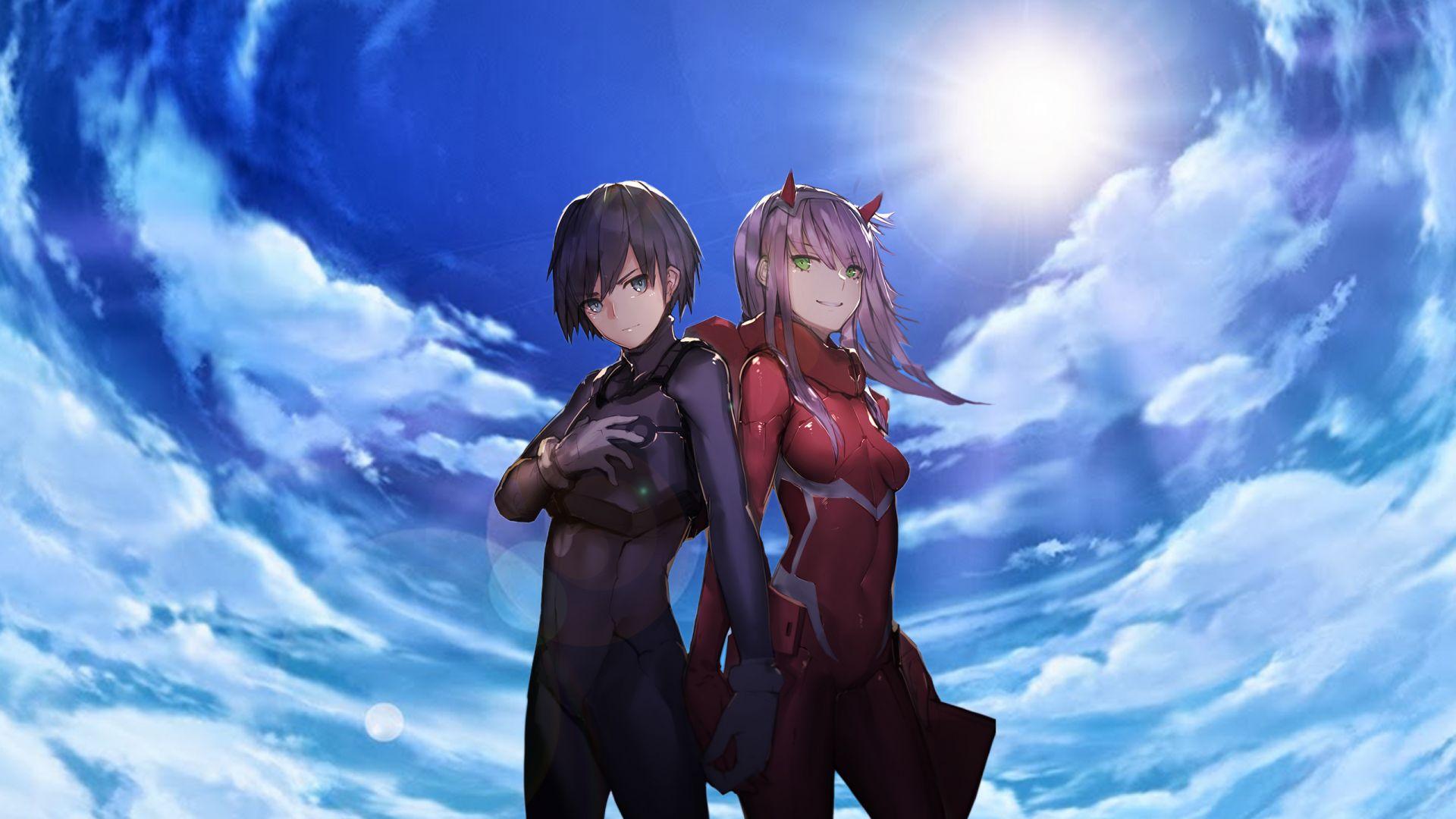 Zero Two And Hiro Desktop Wallpapers Wallpaper Cave
