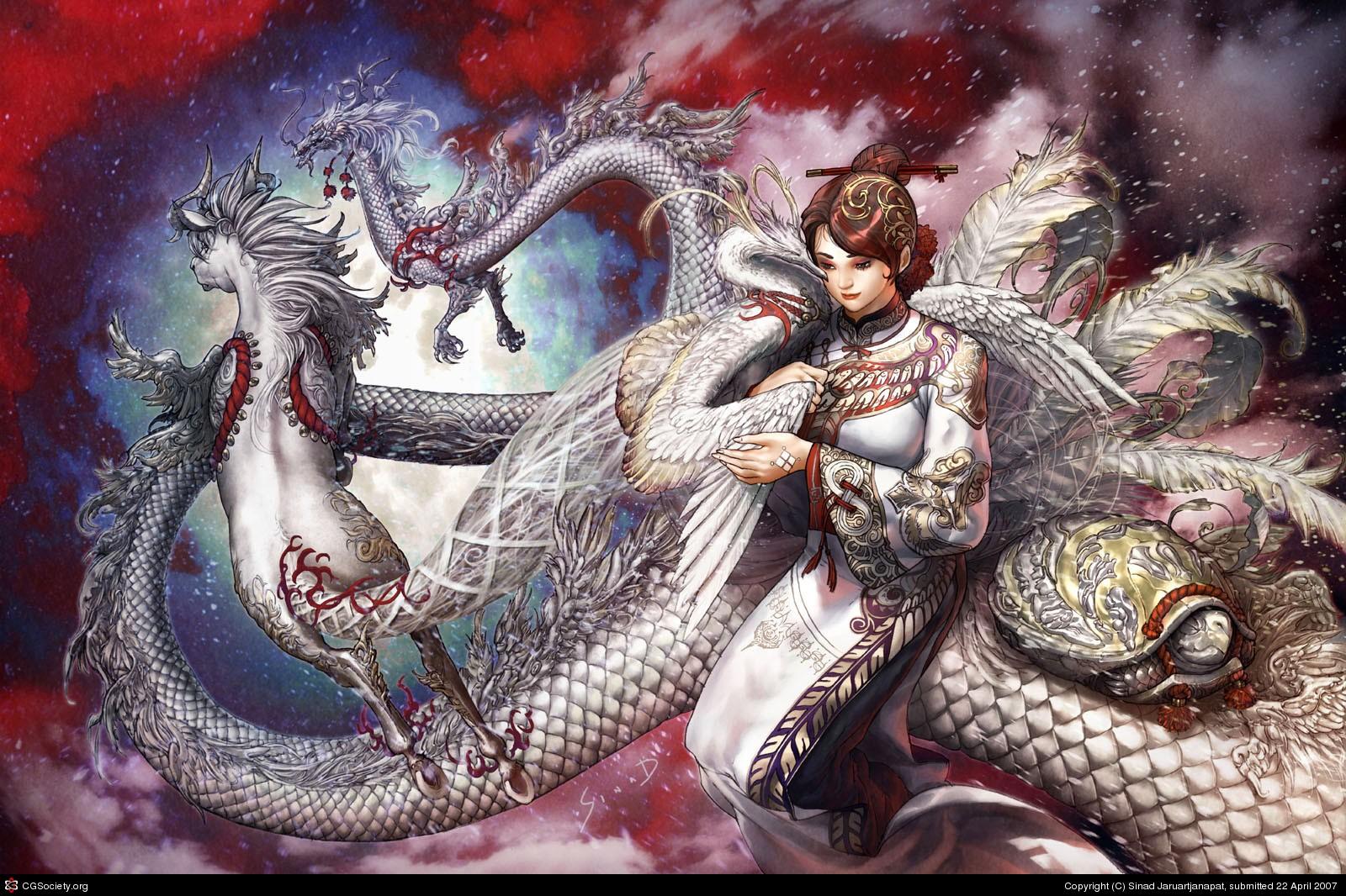 Chinese Painting Eastern Dragon Wallpapers Wallpaper Cave