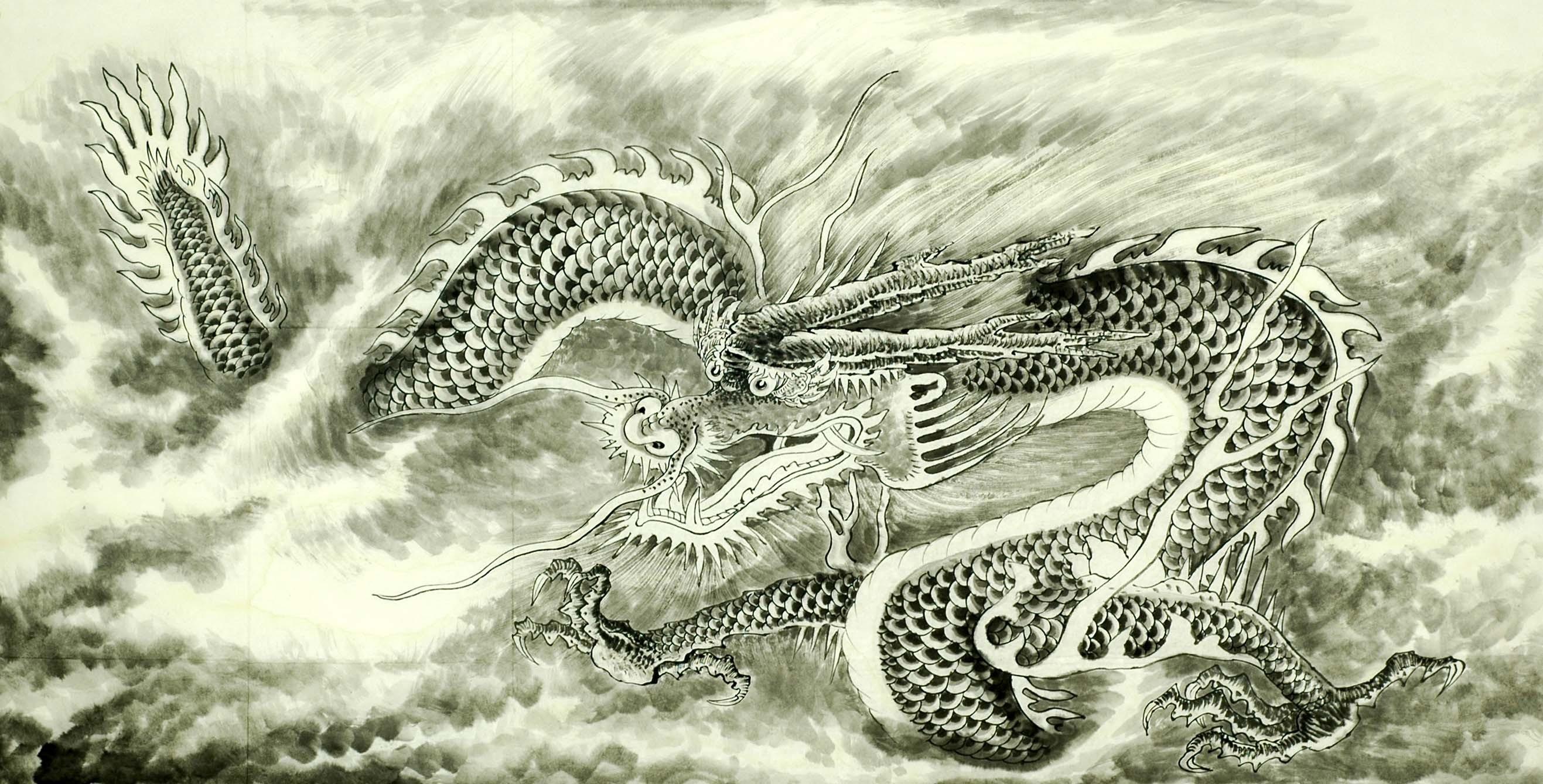 Chinese Painting Eastern Dragon Wallpapers Wallpaper Cave