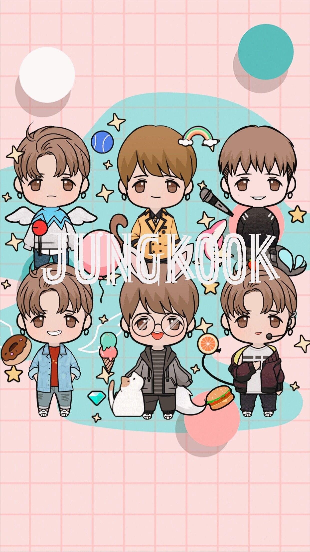 Jungkook Cartoon Wallpapers Wallpaper Cave