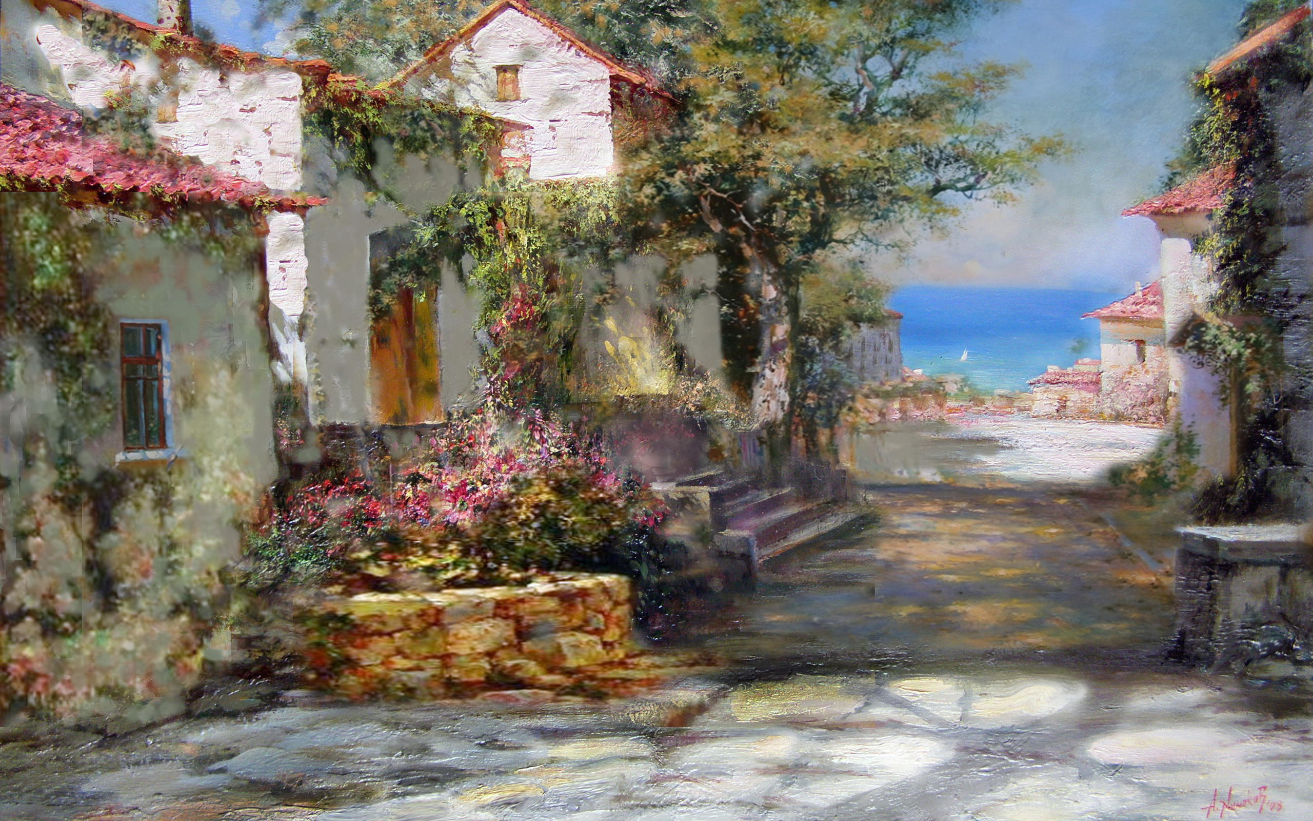 Greek Painting Desktop Wallpapers Wallpaper Cave