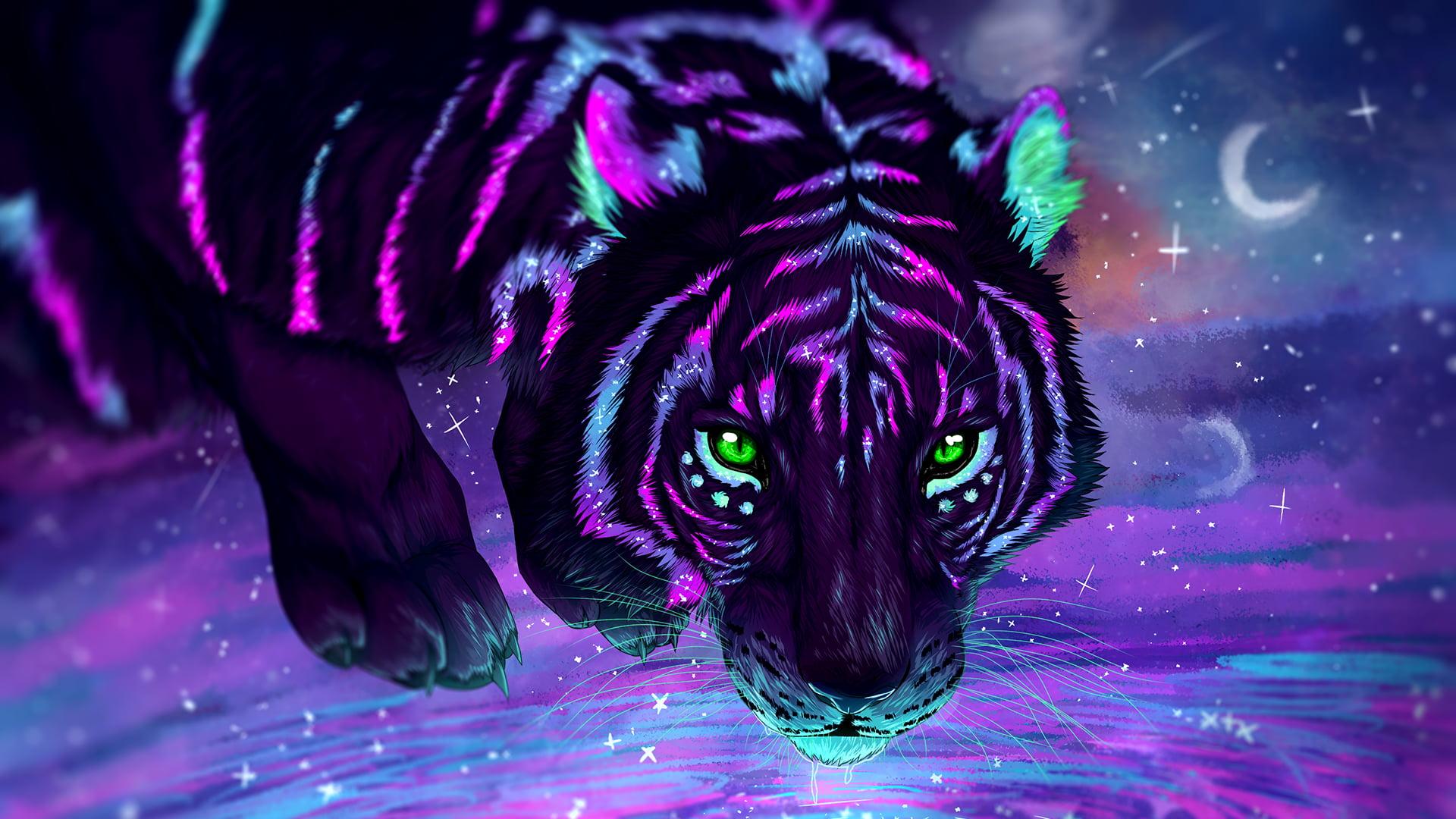 Galaxy Tiger Wallpapers Wallpaper Cave