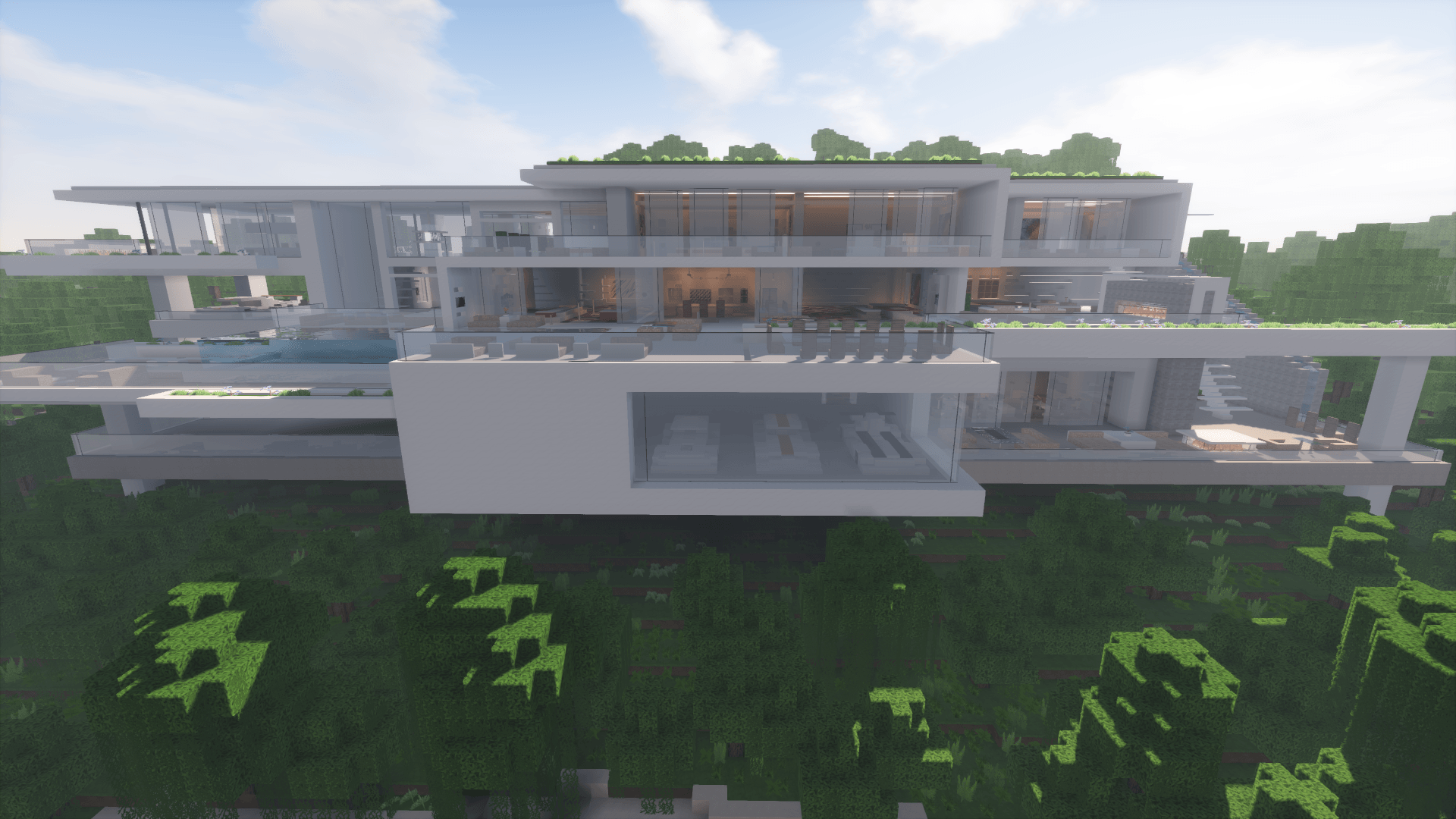 Minecraft Modern House Wallpapers Wallpaper Cave