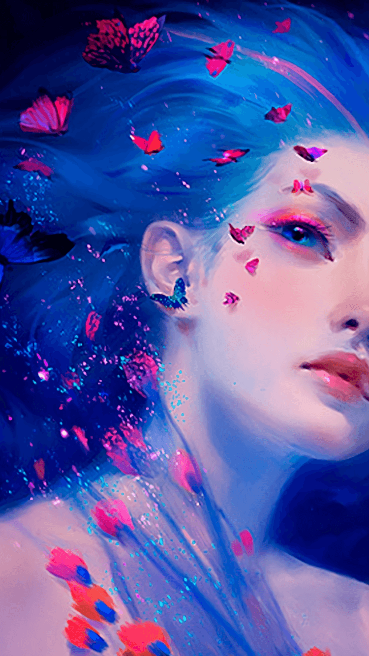 Girl And Butterfly Wallpapers Wallpaper Cave