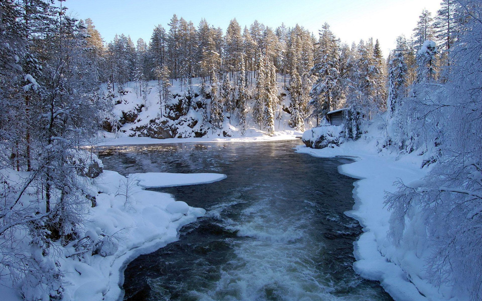 Winter River Wallpapers Wallpaper Cave