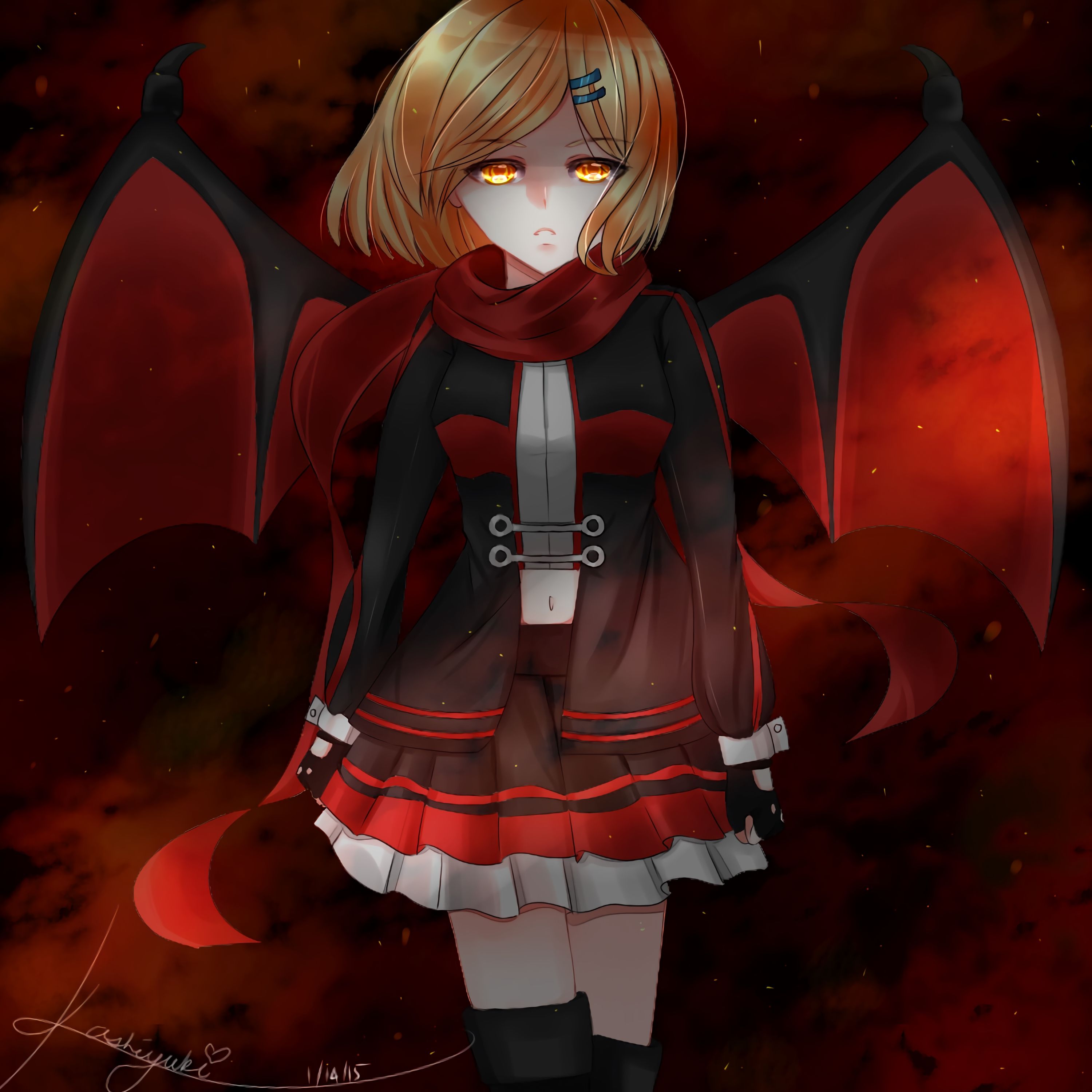 Girls Red Animes Wallpapers Wallpaper Cave