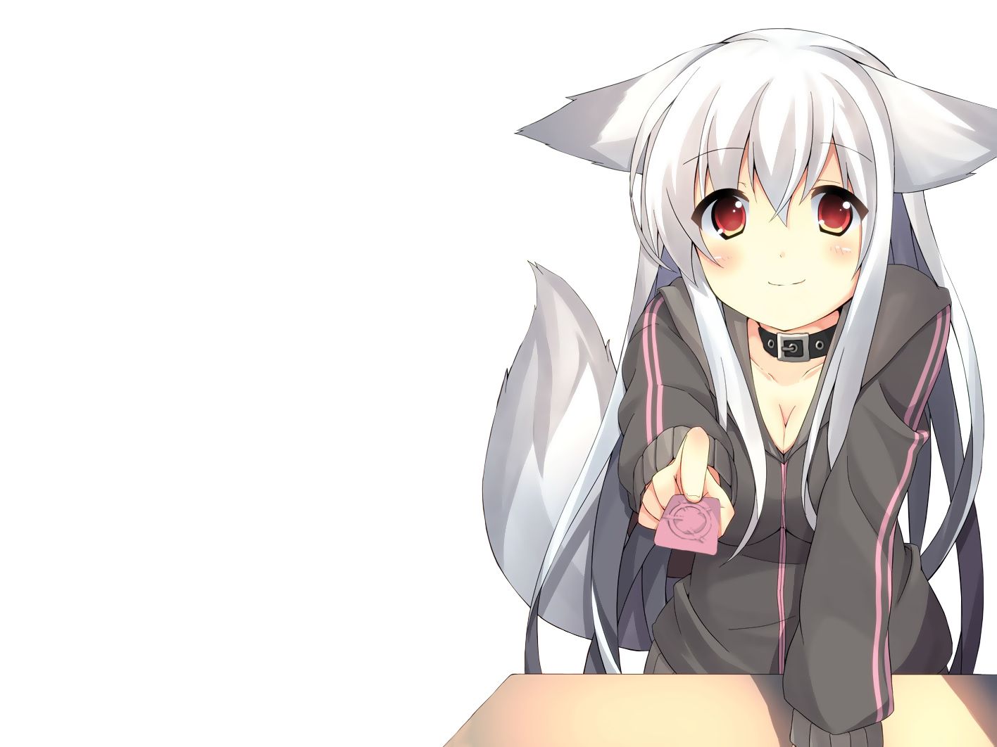 Fox Girl White Hair Anime Wallpapers Wallpaper Cave