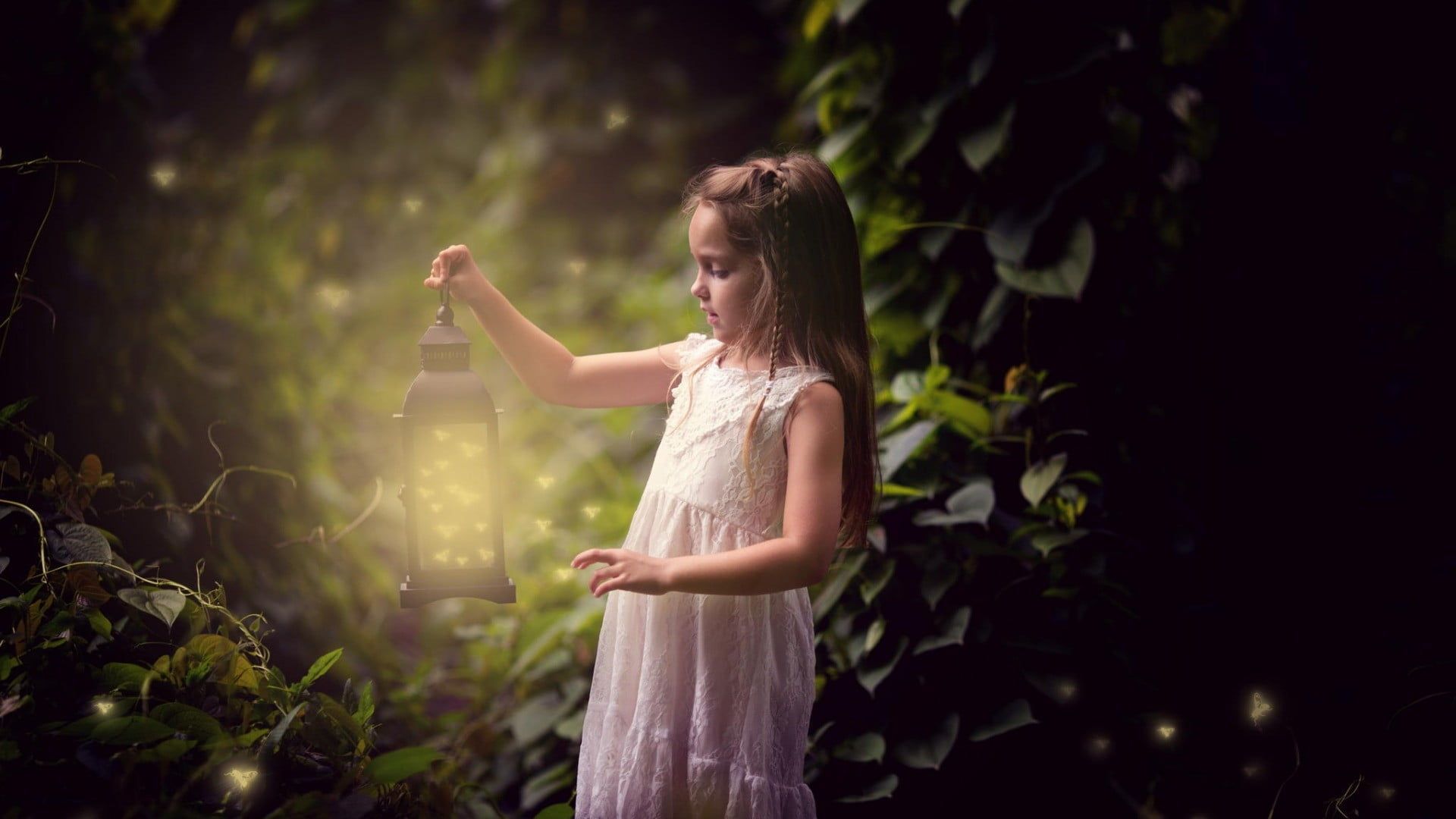 Girl With Lantern Wallpapers Wallpaper Cave