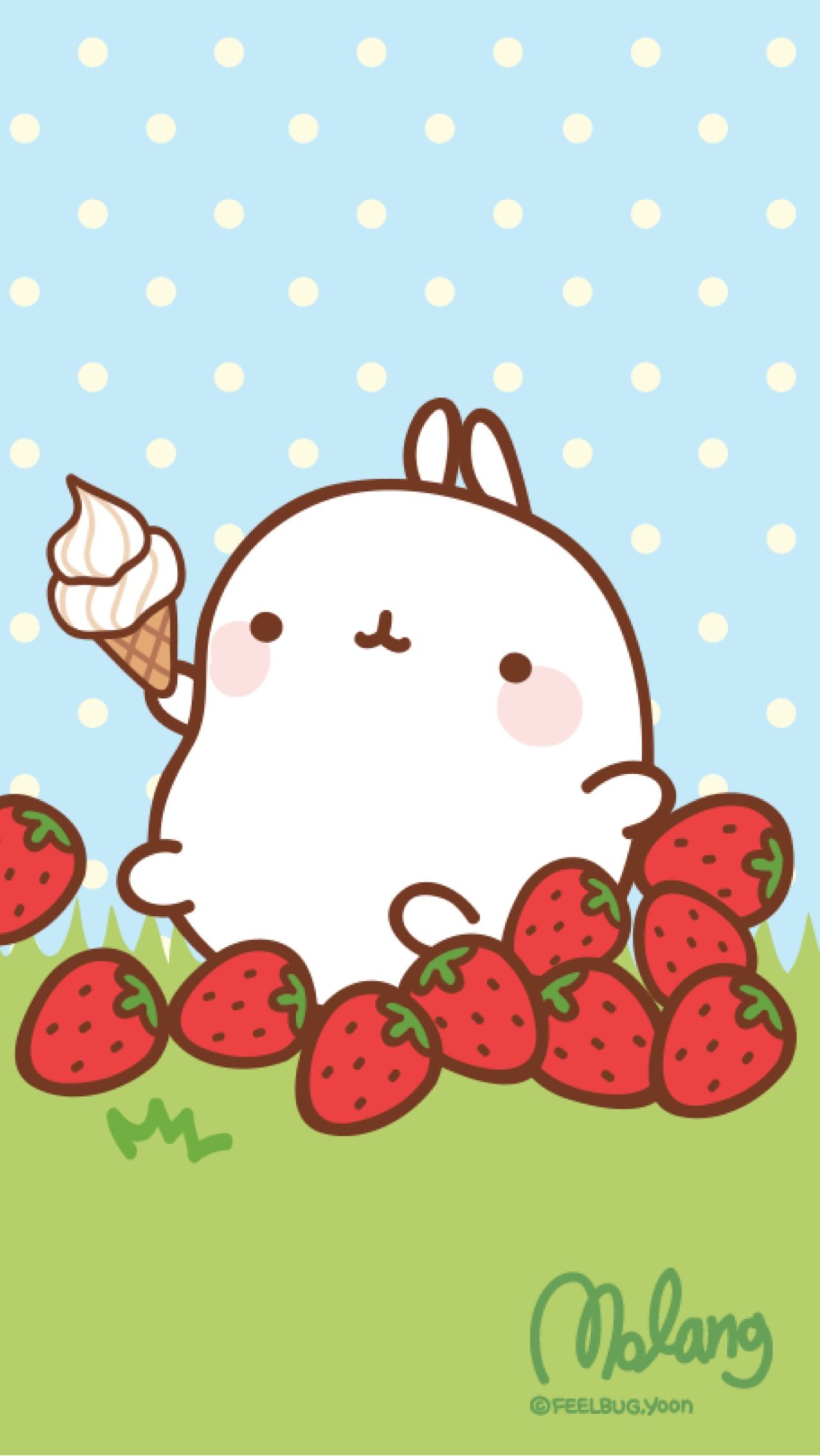 Kawaii Strawberry Wallpapers Wallpaper Cave