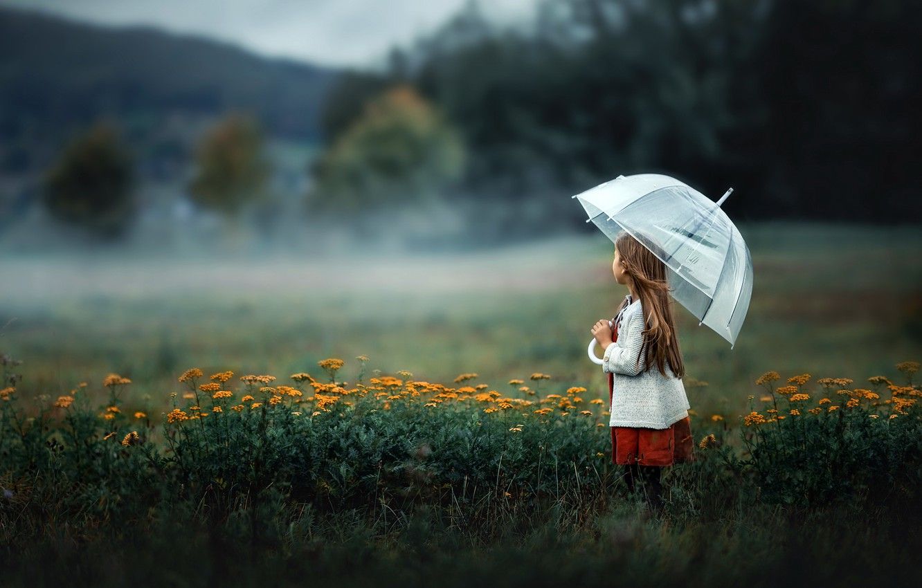 Girl With Umbrella Wallpapers Wallpaper Cave