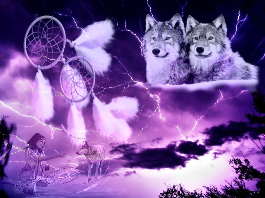 Purple Wolf Wallpapers Wallpaper Cave