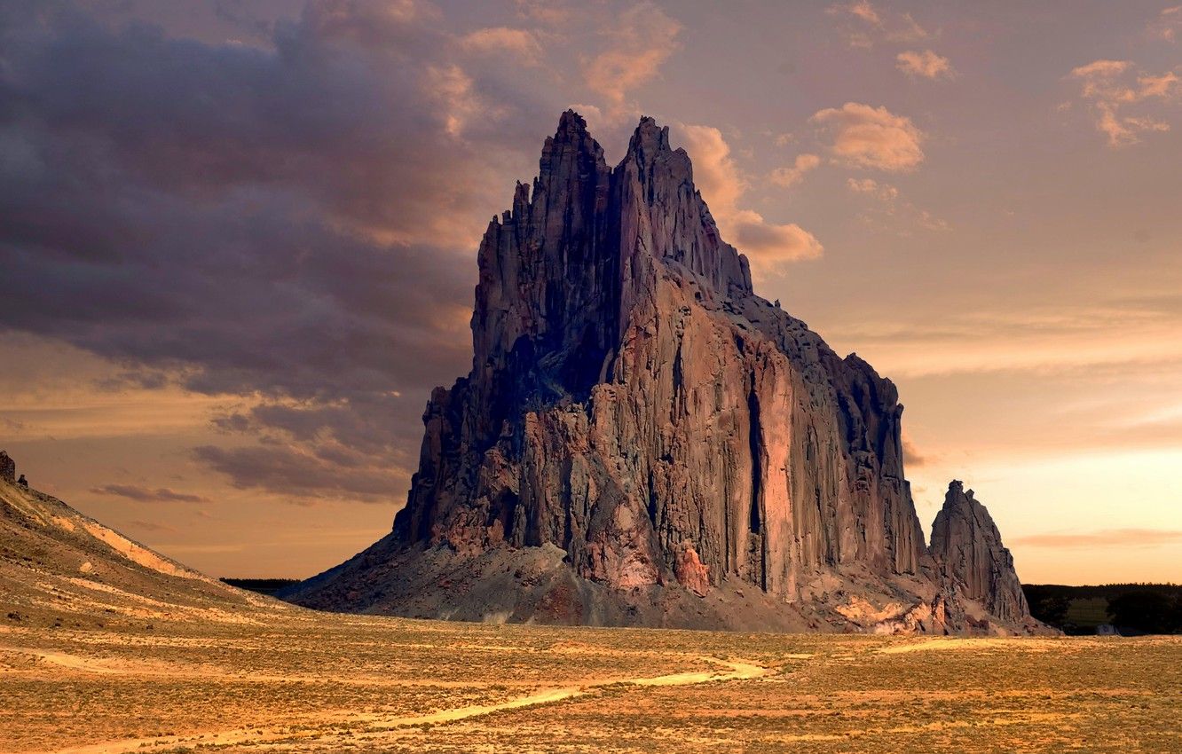 Shiprock Rock Formation New Mexico Wallpapers Wallpaper Cave