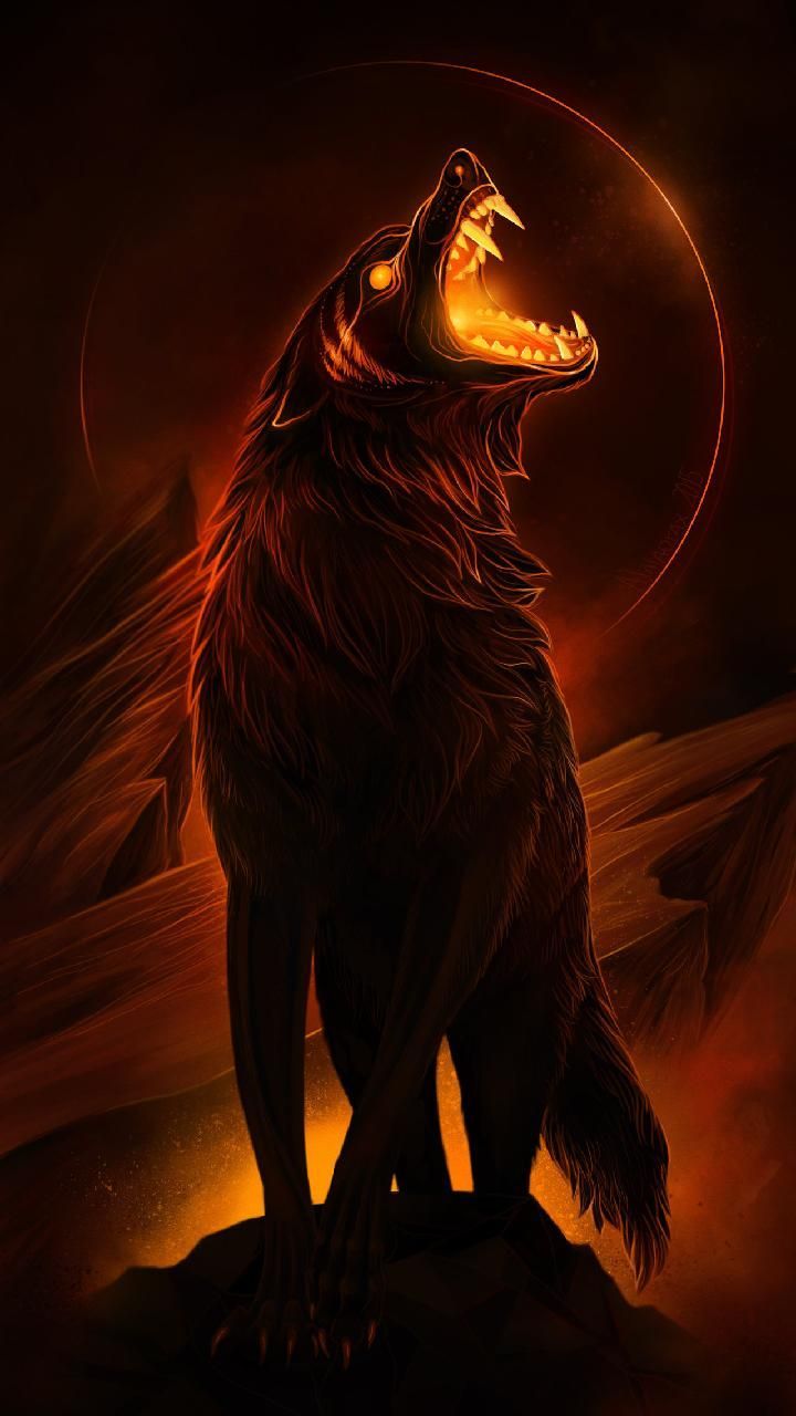 Anime Fire Wolf Wallpapers Wallpaper Cave