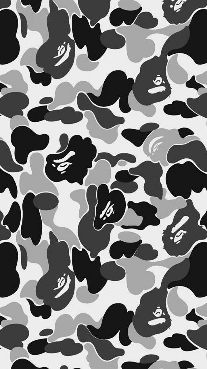 White And Gray Bape Computer Wallpapers Wallpaper Cave