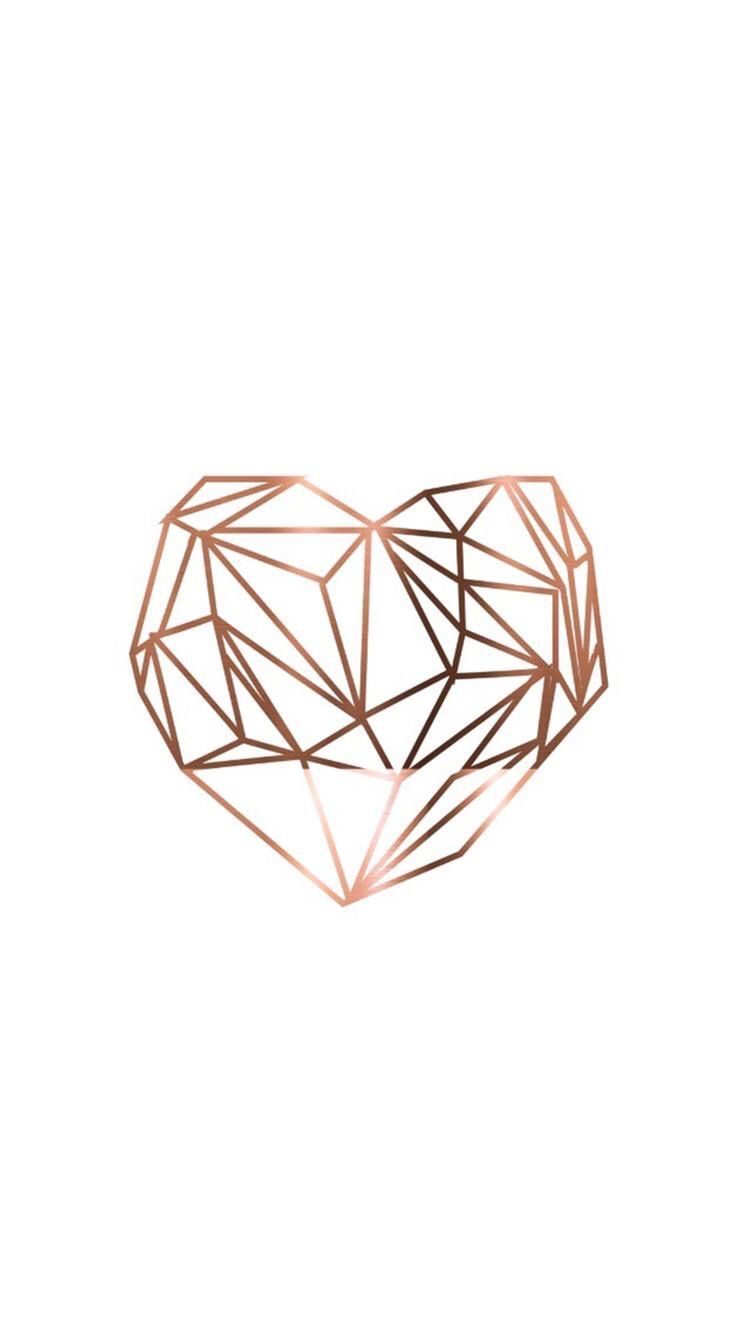 Rose Gold Heart Wallpapers Wallpaper Cave