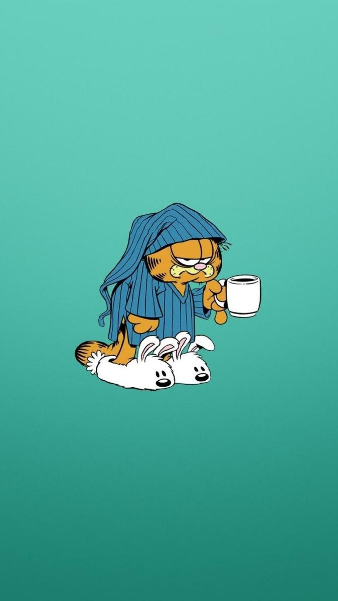 Garfield With Coffee Wallpapers Wallpaper Cave