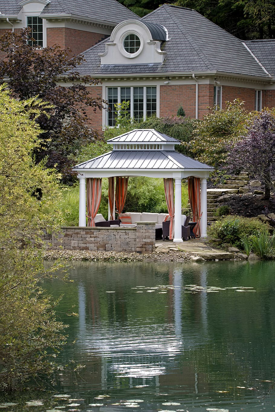 Gazebo Pond Wallpapers Wallpaper Cave