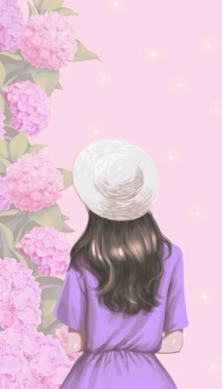 Cute Pink Korean Cartoon Wallpaper