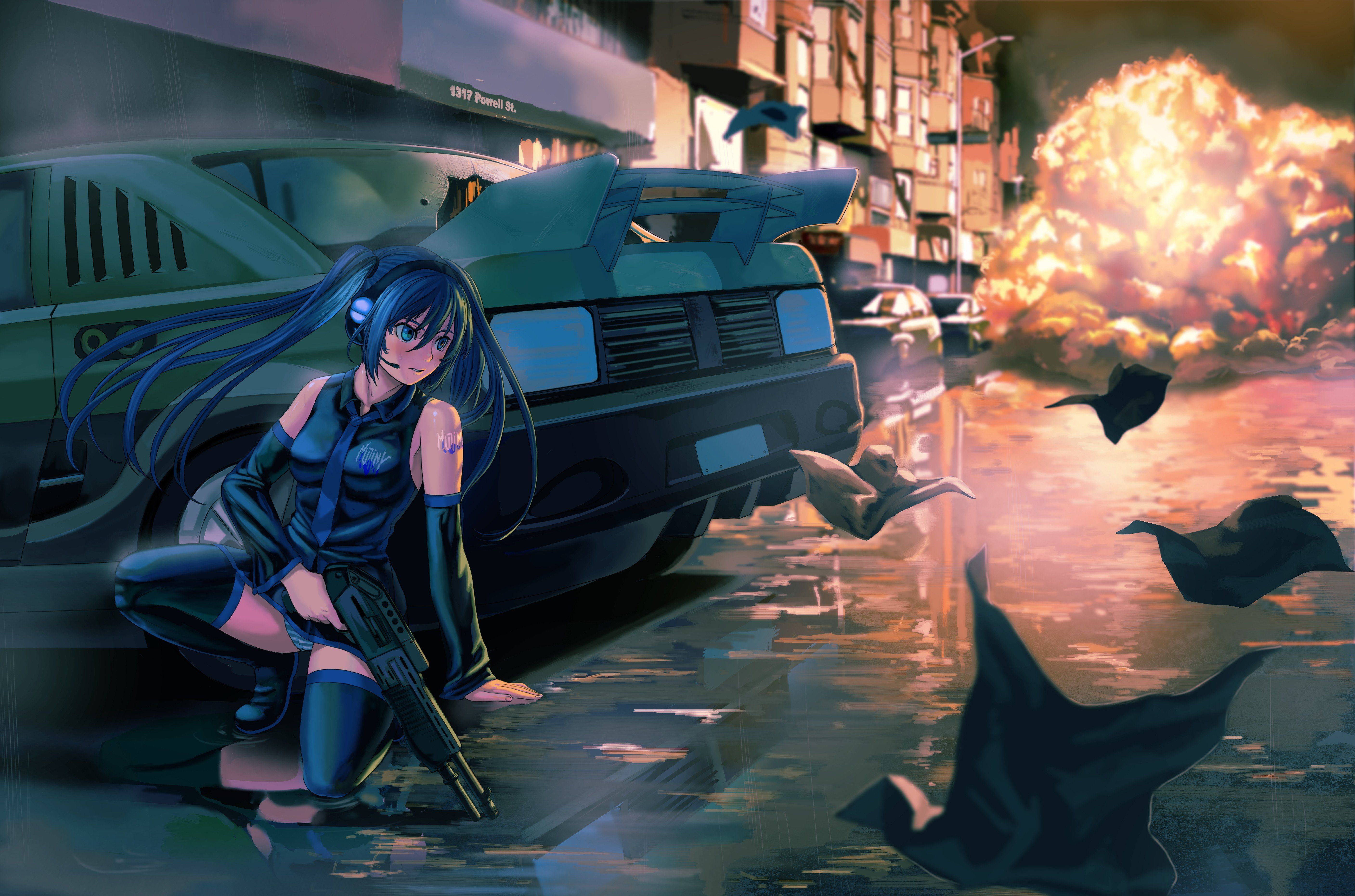 Anime Girl With Car Wallpapers Wallpaper Cave