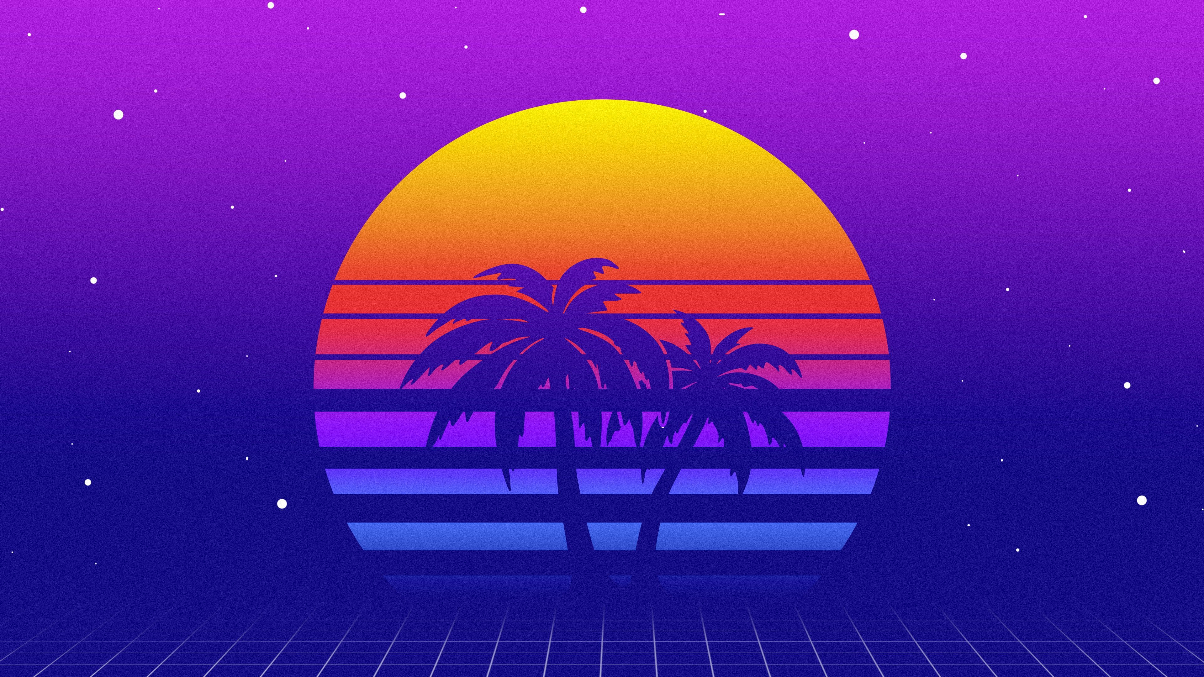 Retro Sunset 4k Wallpapers Wallpaper Cave