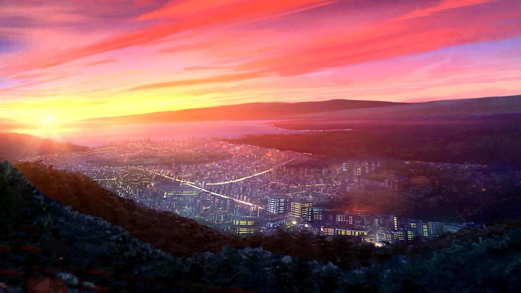 Anime Sunset City Wallpapers Wallpaper Cave