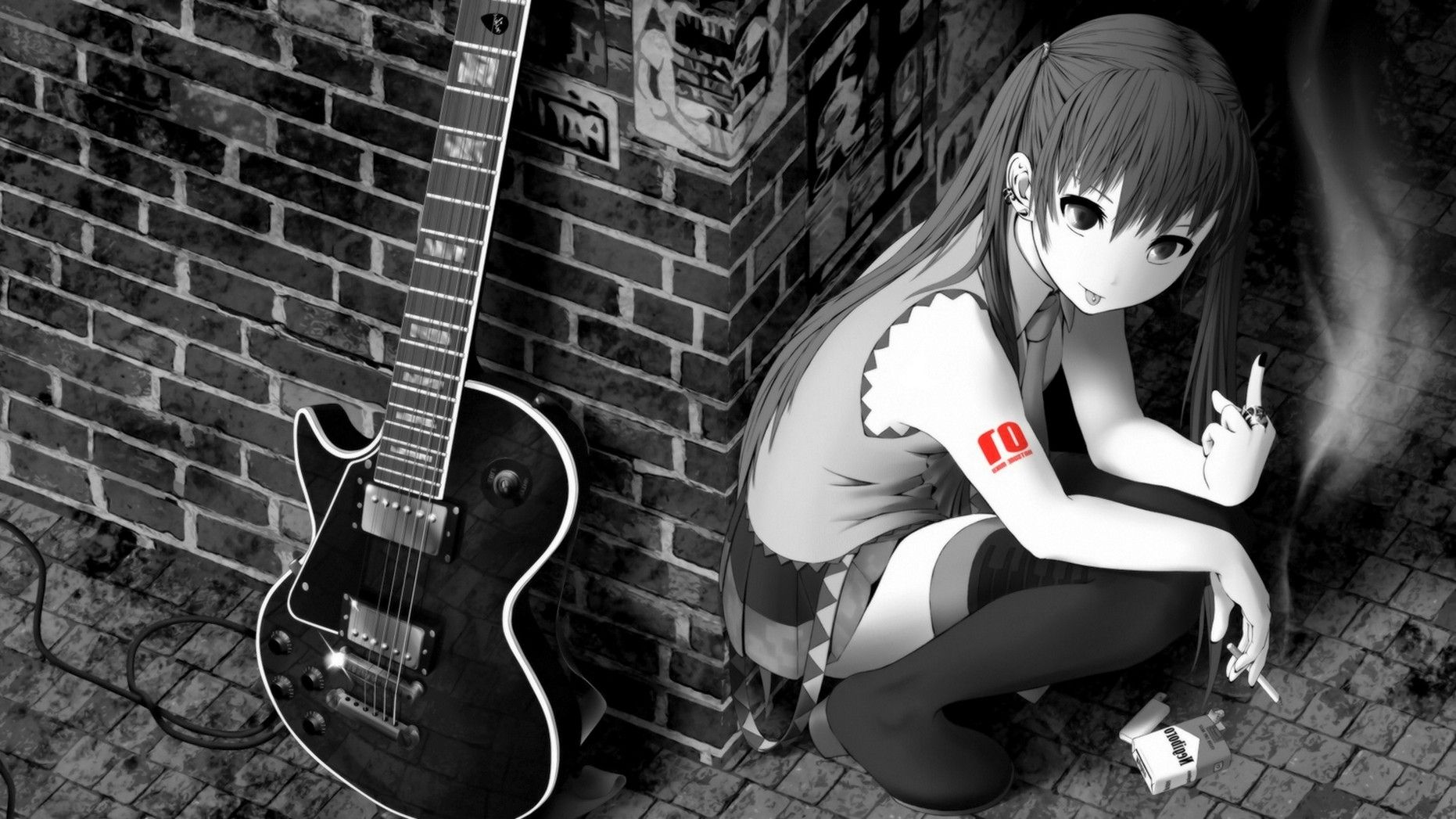 Anime Girl Guitar Wallpaper