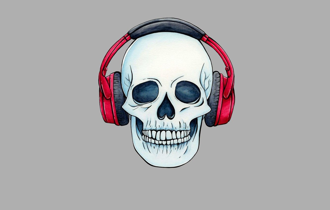 Cool Skull With Headphones Wallpapers Wallpaper Cave