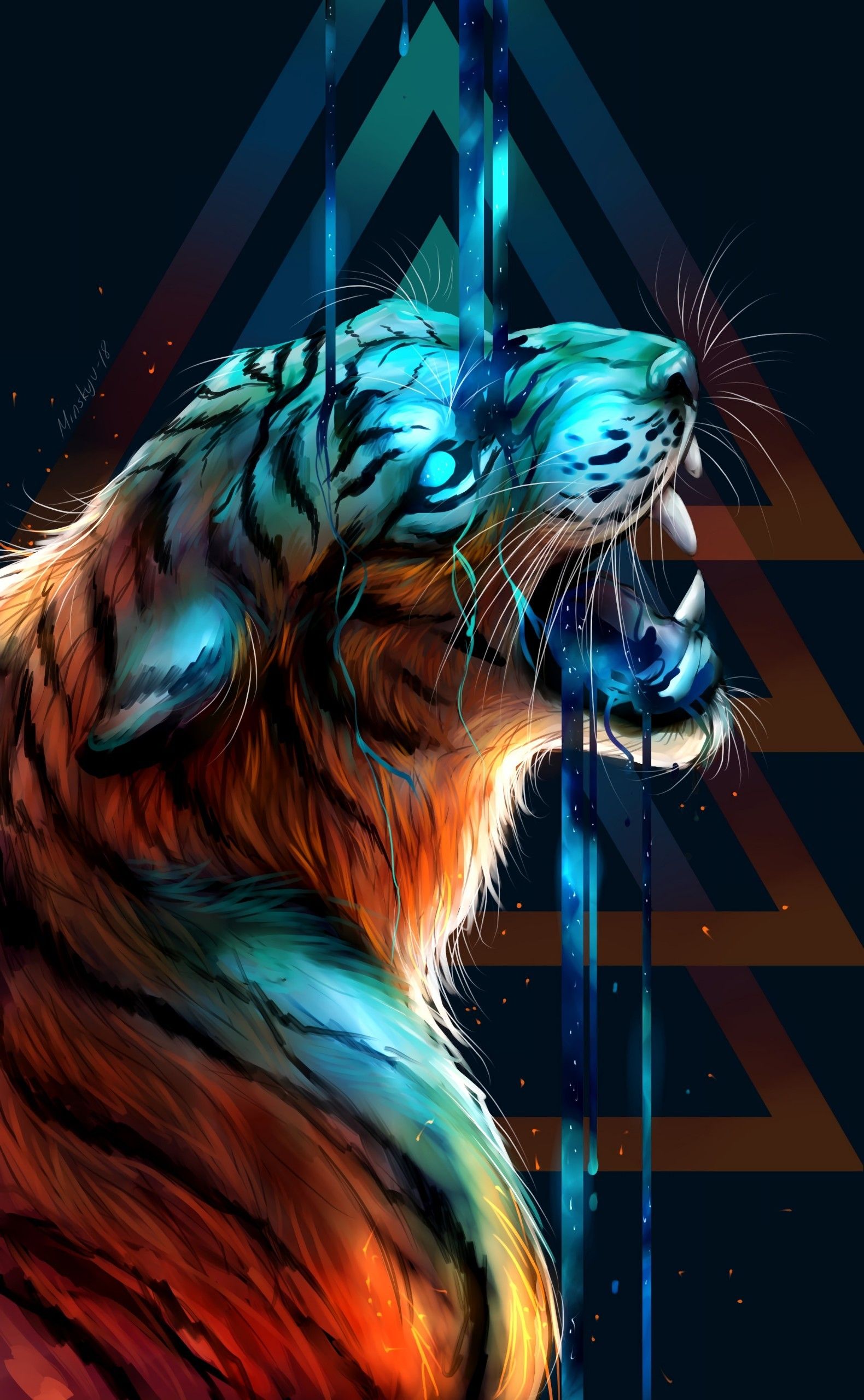 Amoled Tiger Wallpapers Wallpaper Cave