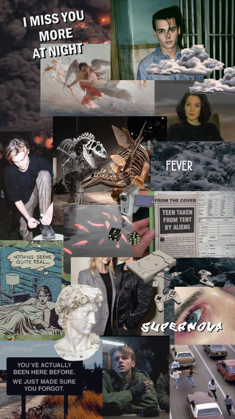 Vintage Grunge Aesthetic Wallpaper Desktop Collage