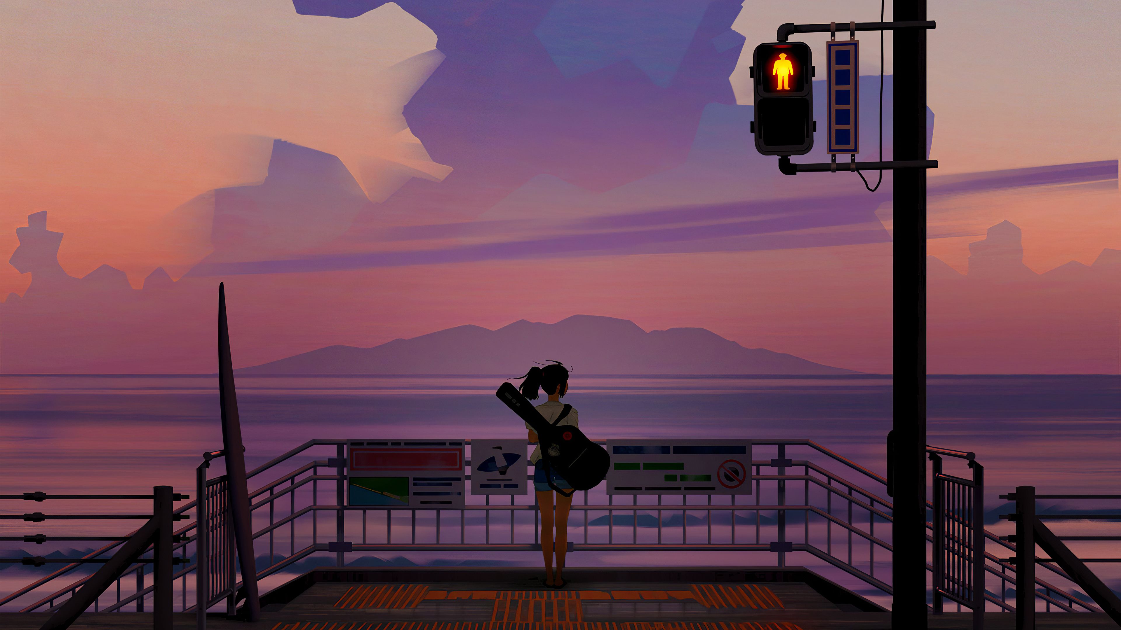 4k Anime Sunset Wallpapers Wallpaper Cave