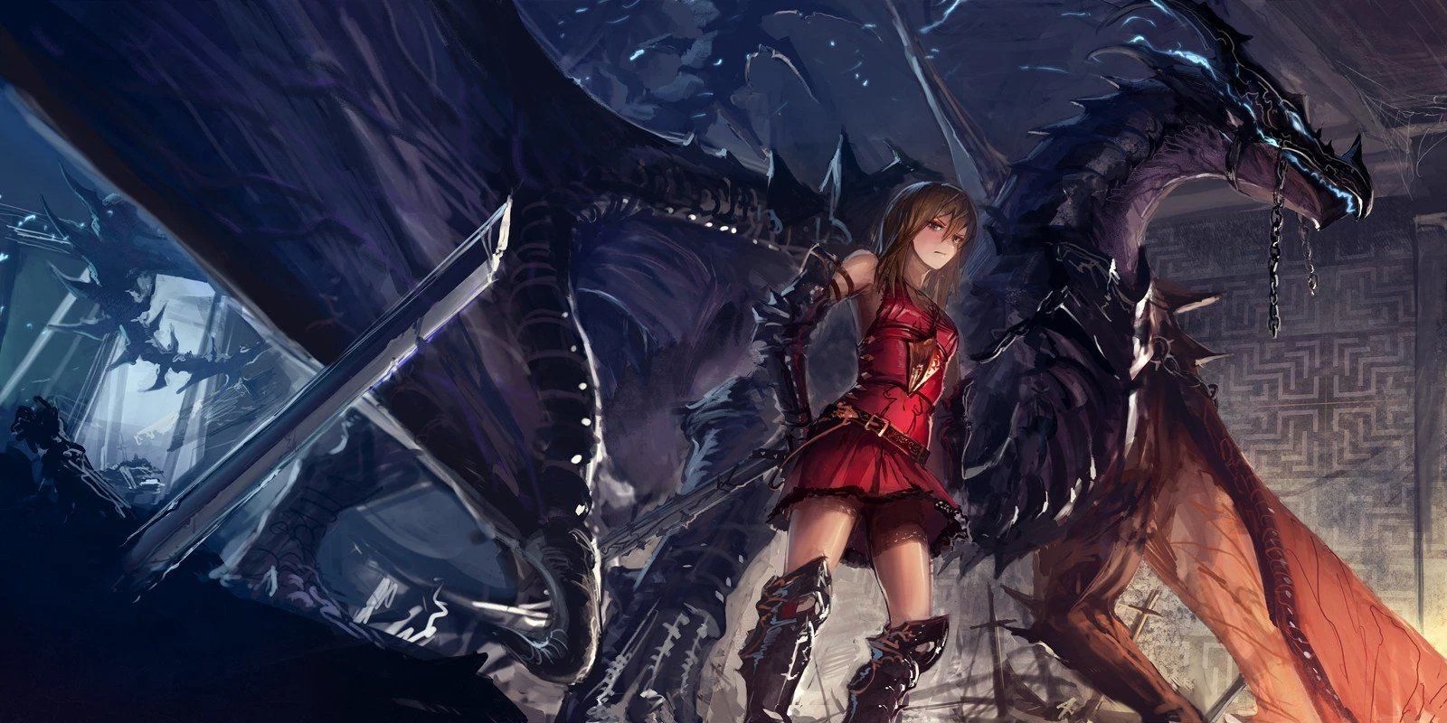 Cute Anime Dragon Girl Wallpapers Wallpaper Cave
