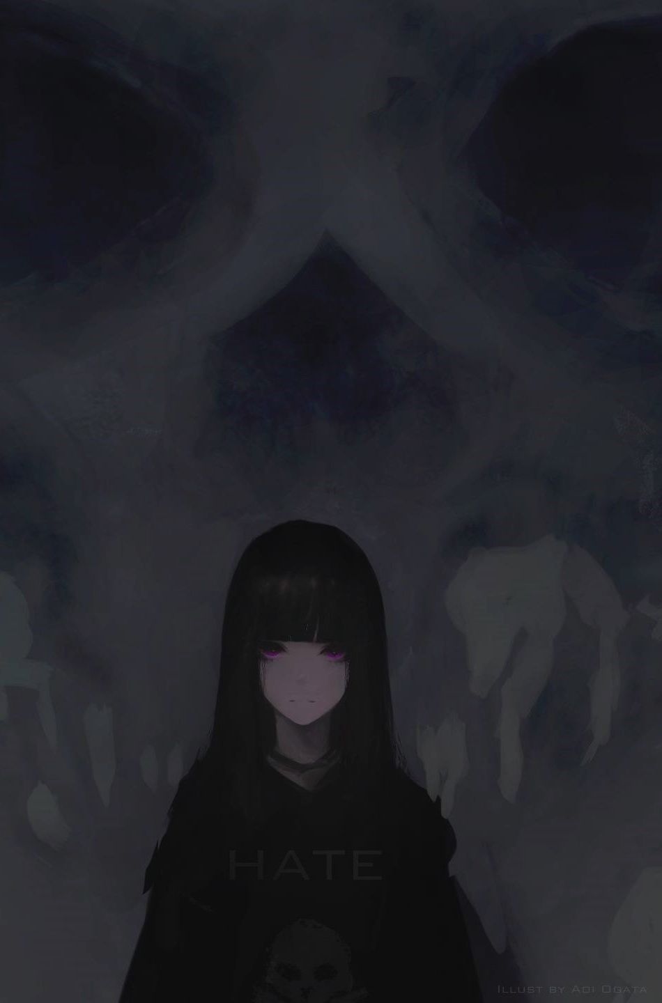 Anime Girl Mask Dark Wallpapers Wallpaper Cave