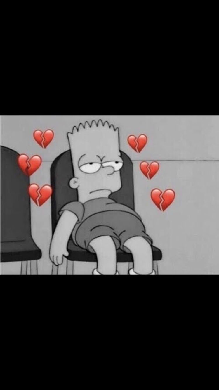 Aesthetic Heartbroken Sad Cartoon Wallpaper / Aesthetic