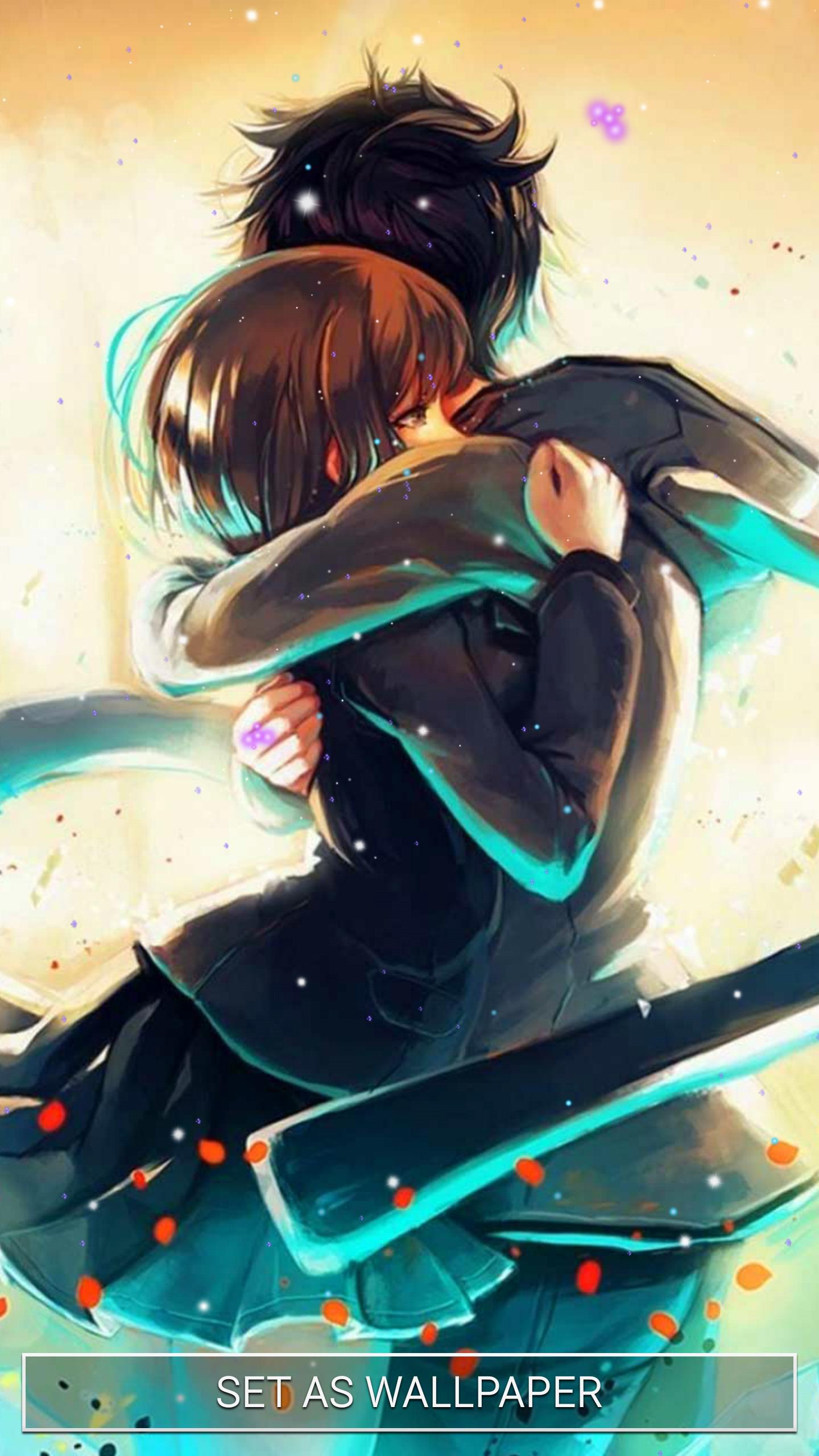 Hugging Anime Couple Wallpapers Wallpaper Cave