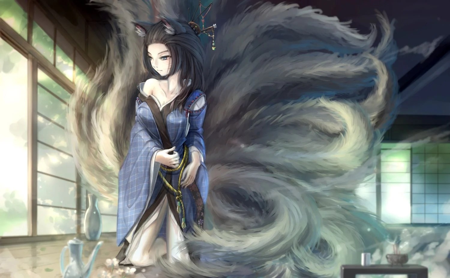 Anime Fox Spirit Girl Wallpapers Wallpaper Cave