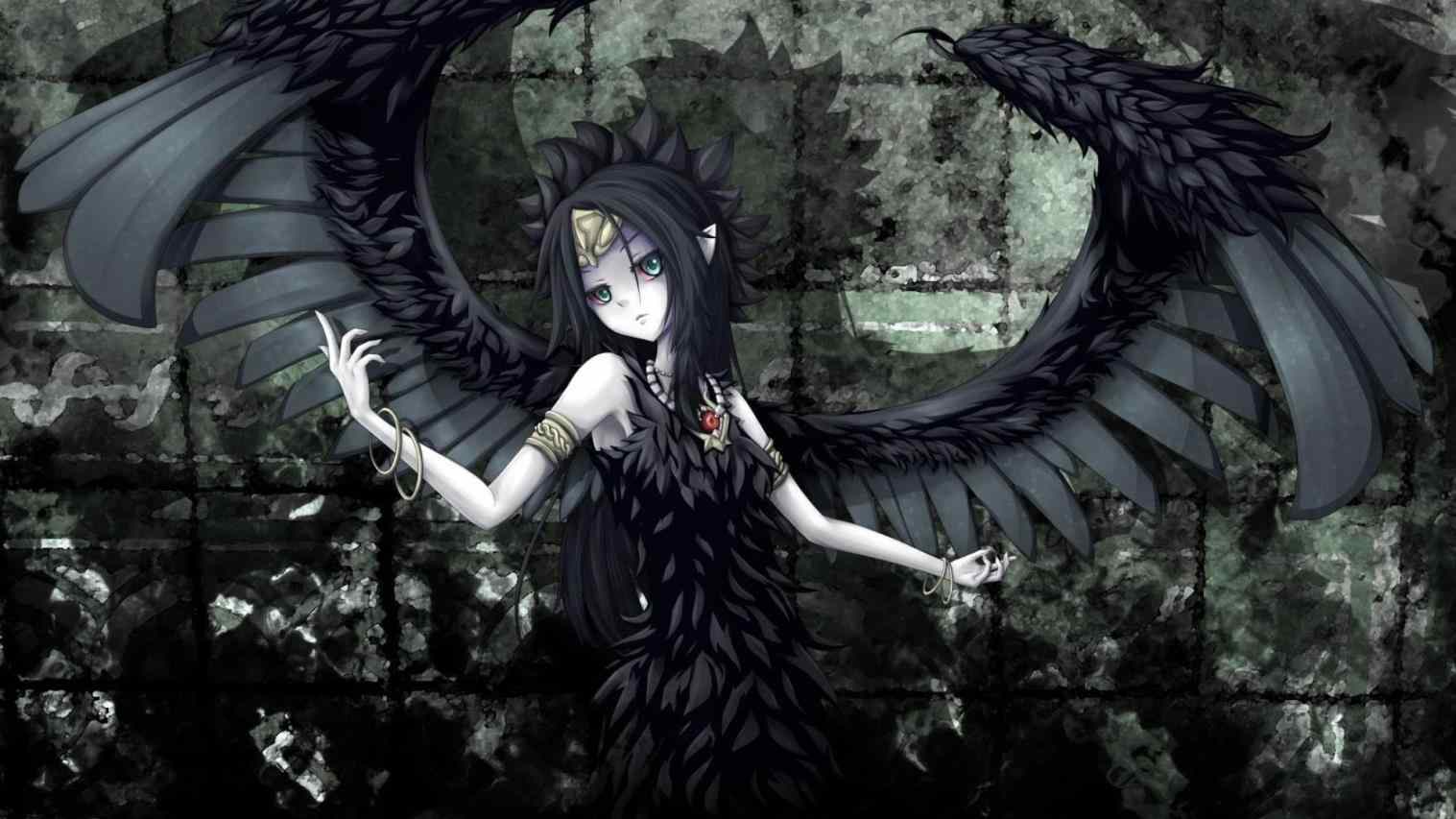 Anime Girl Dark Angel Wallpapers Wallpaper Cave