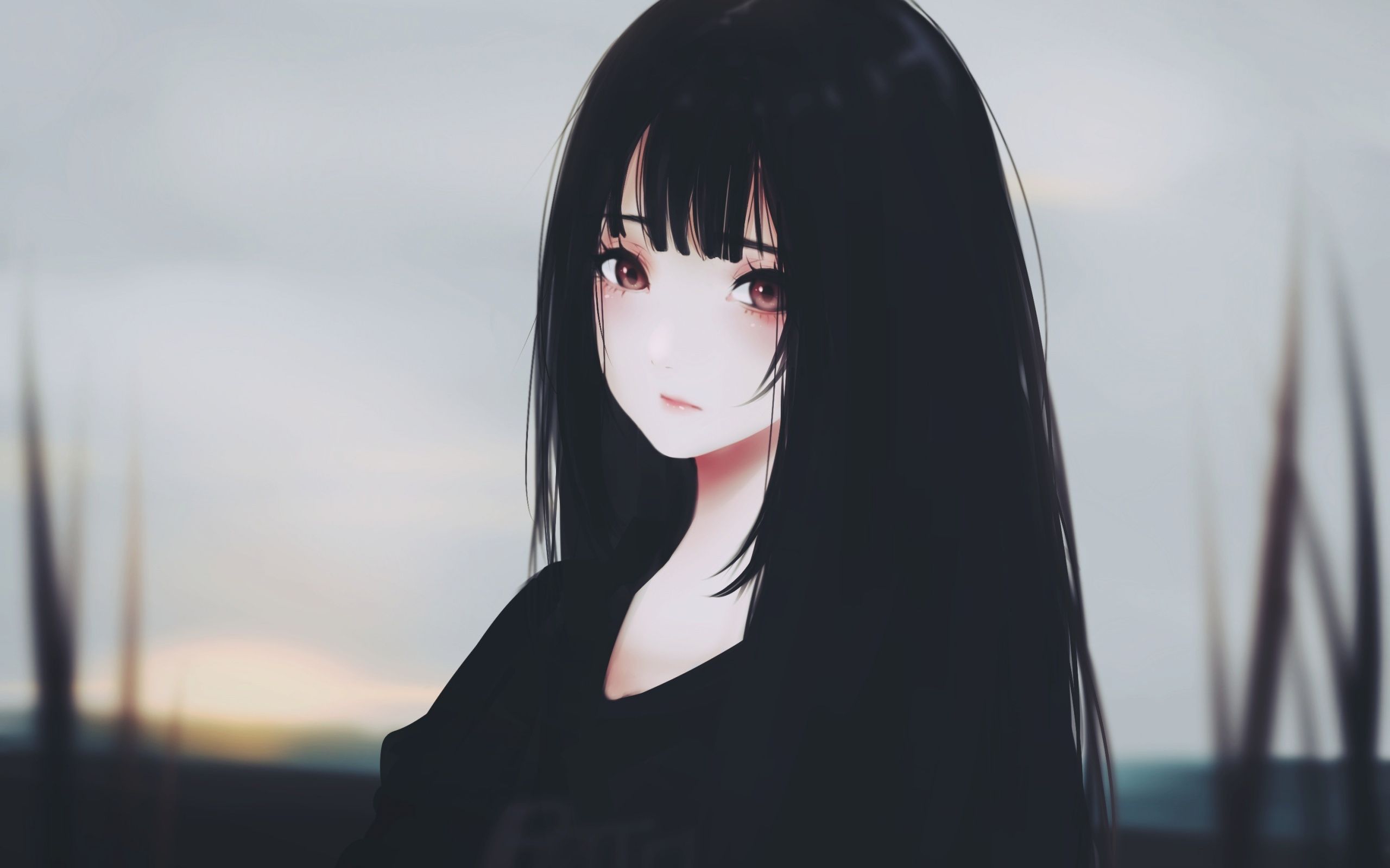 Dark Girl Fanart Anime Wallpapers Wallpaper Cave