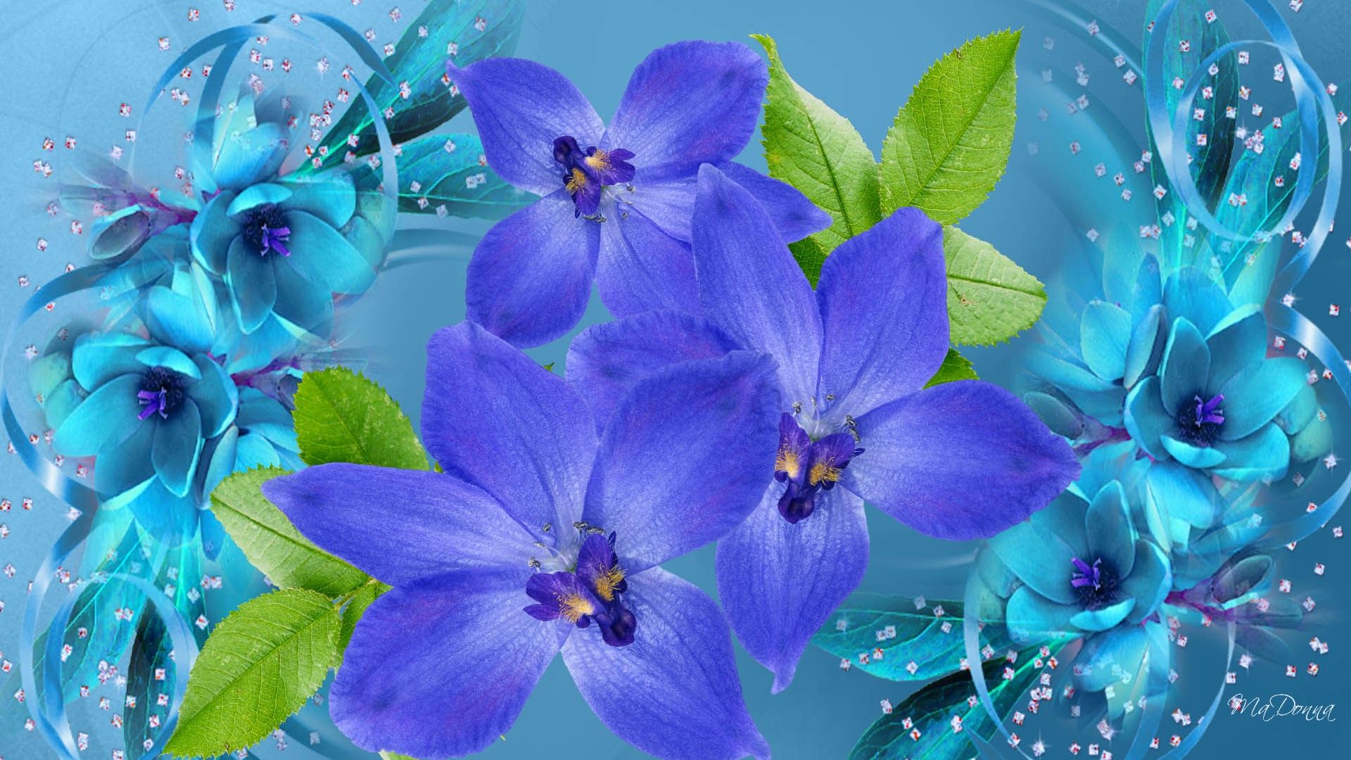 Purple Blue Flower Wallpapers Wallpaper Cave