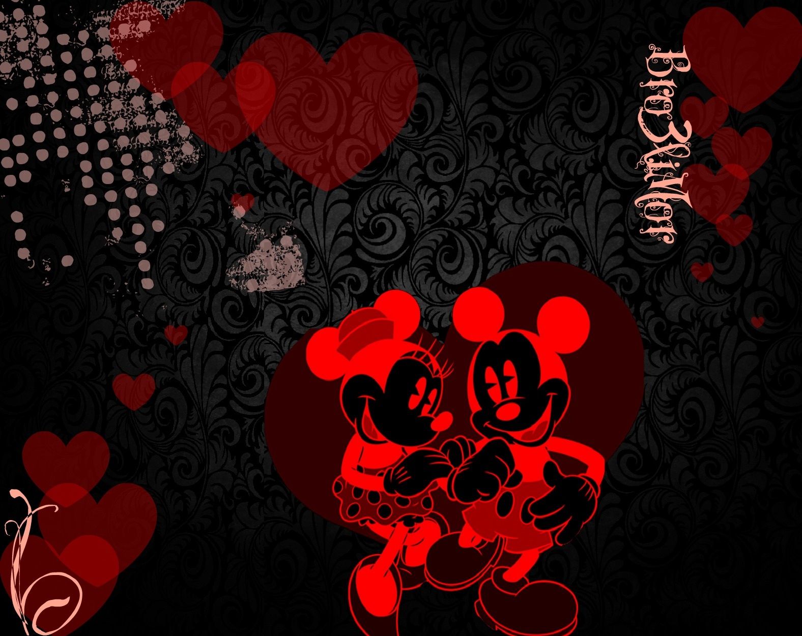 Red And Black Mickey Mouse Wallpapers Wallpaper Cave