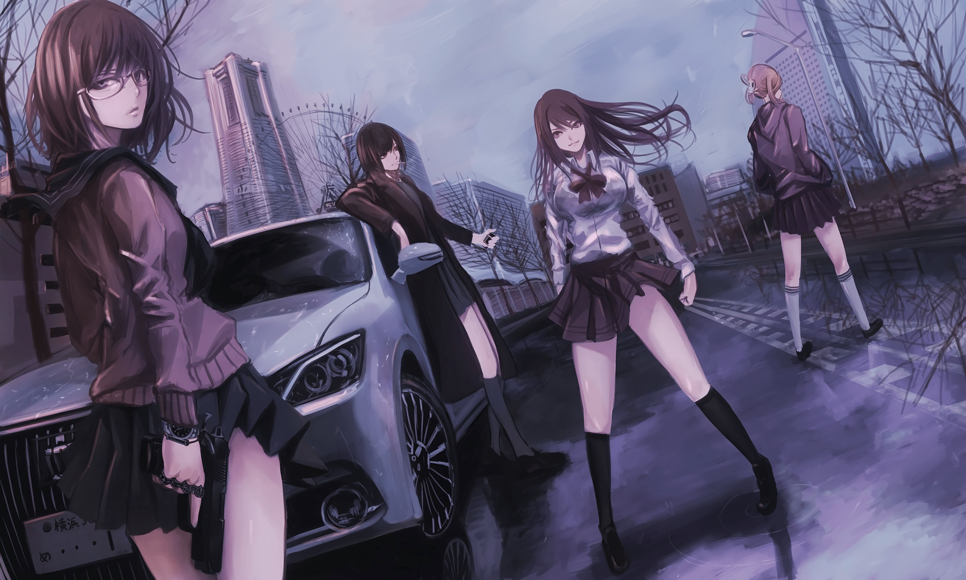 Anime Girl Group Wallpapers Wallpaper Cave