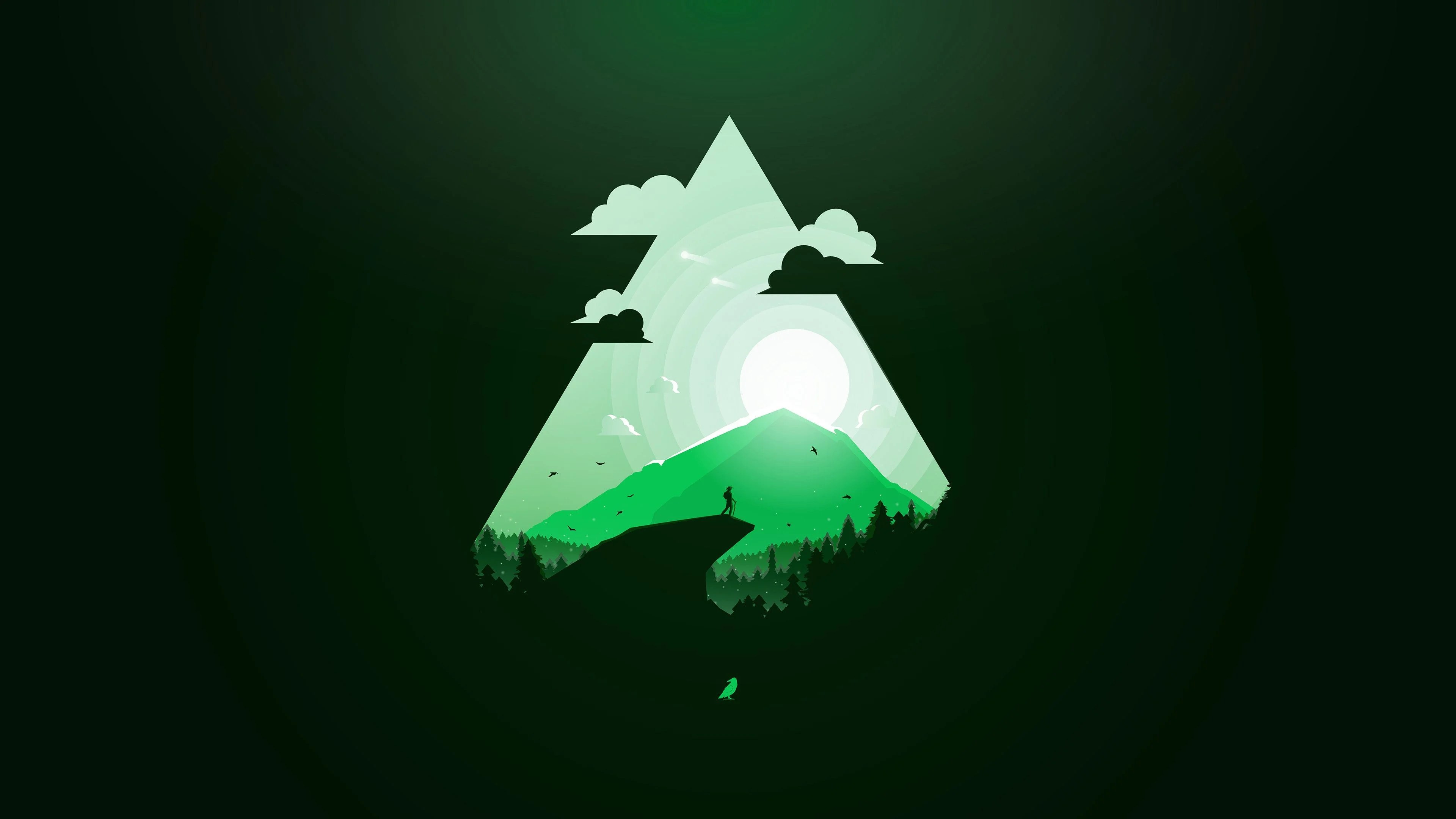 4k Green Minimalist Wallpapers Wallpaper Cave