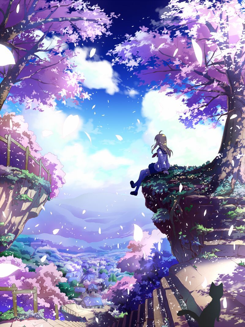 Her Blue Sky Anime Wallpapers Wallpaper Cave